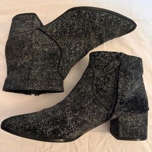 SENSO Black and White Speckled Heeled Boots